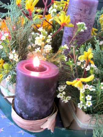 Advent wreath week 1 first candle